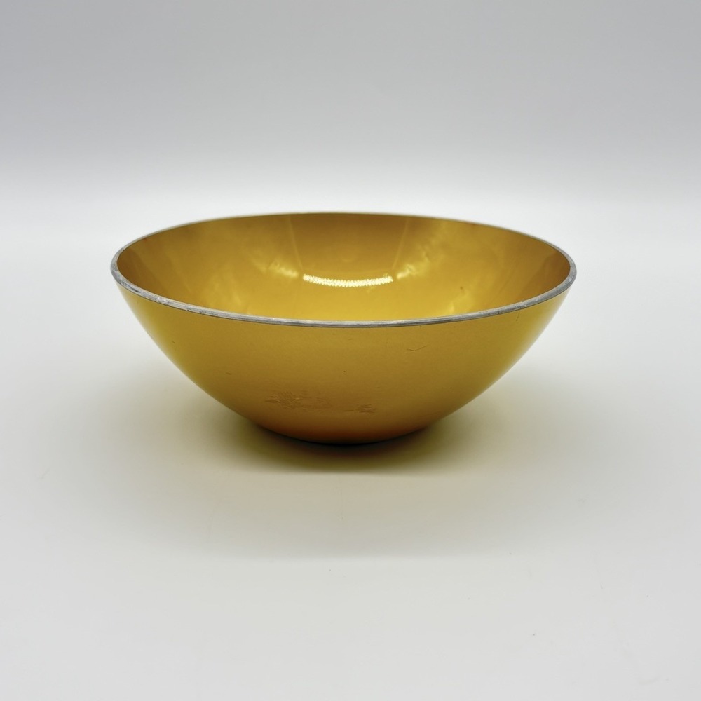 Yellow Enamel On Aluminum Bowl Possibly Emalox Of Norway